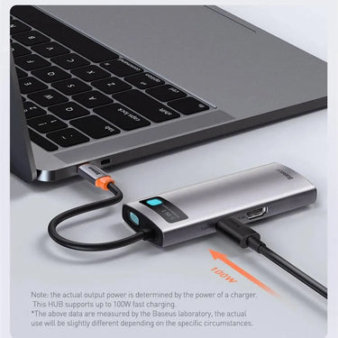 5 In 1 Multifunctional Type C HUB Docking Station Gray - TechShopi